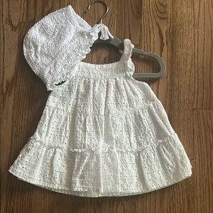 Place White Eyelet Lace Hat